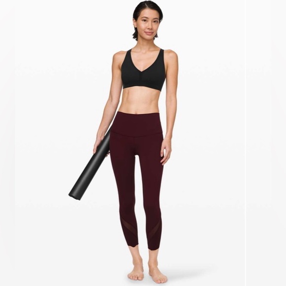 Lululemon Regenerate Bra Black Velvet Trim and Lace Size Small - Picture 13 of 14